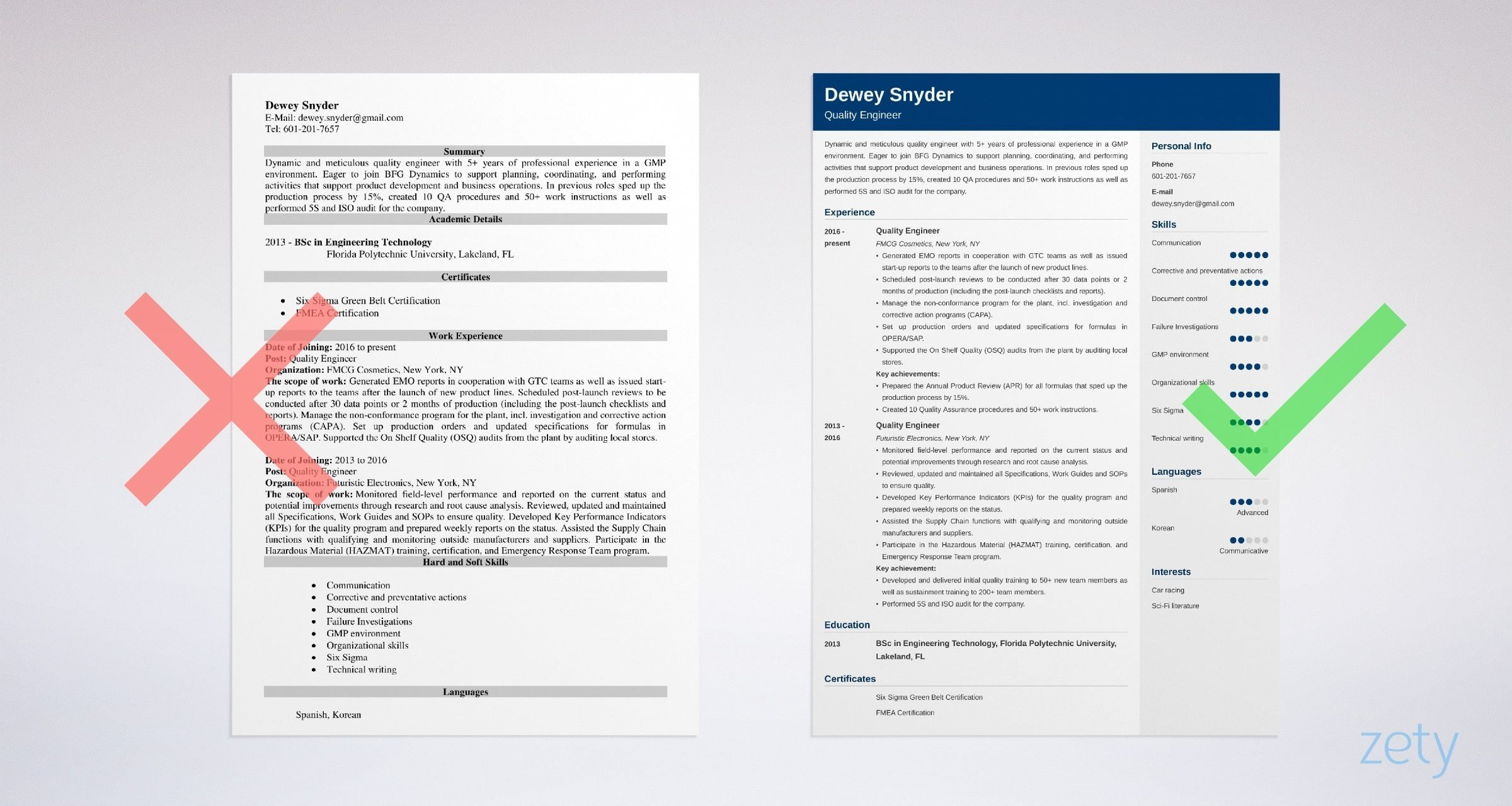 Sample Resume for Quality Engineer In Automobile Quality Engineer: Resume Sample & Writing Guide [20lancarrezekiq Tips]