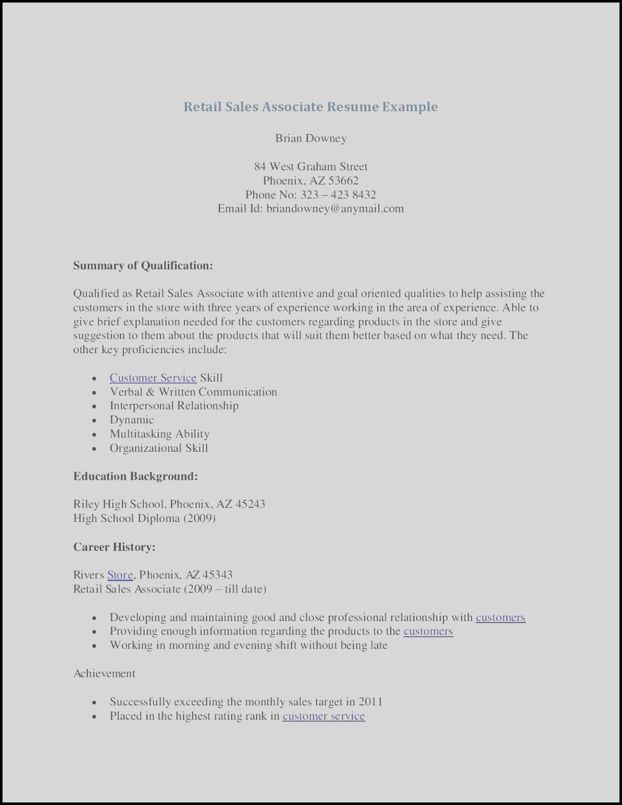 Sample Resume for Sales Clerk Position 80 Awesome Photos Of Sample Resume for Sales Clerk without Experience