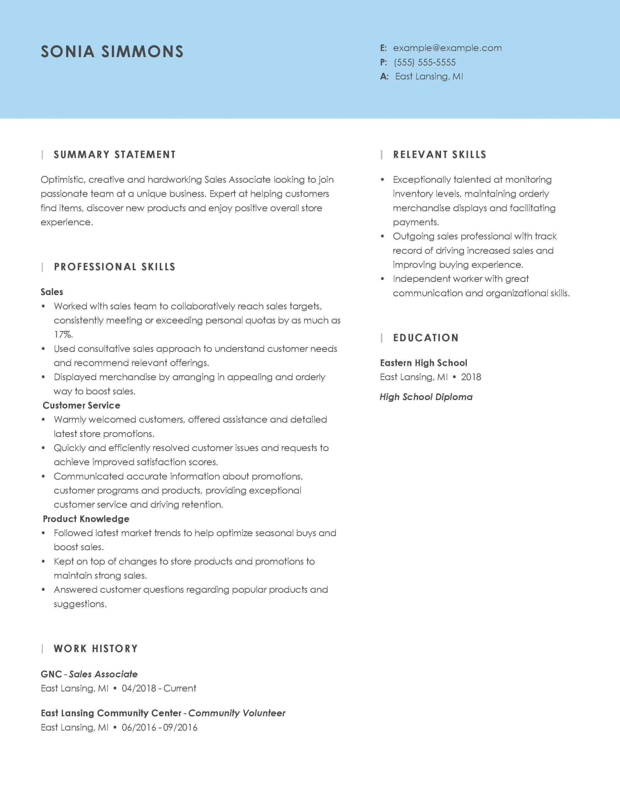 Sample Resume for Sales Clerk Position Sample Resume Job Designation List