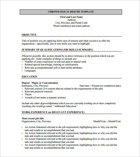 Sample Resume format for Freshers Pdf Free Download Resume Template for Fresher – 10 Free Word Excel Pdf