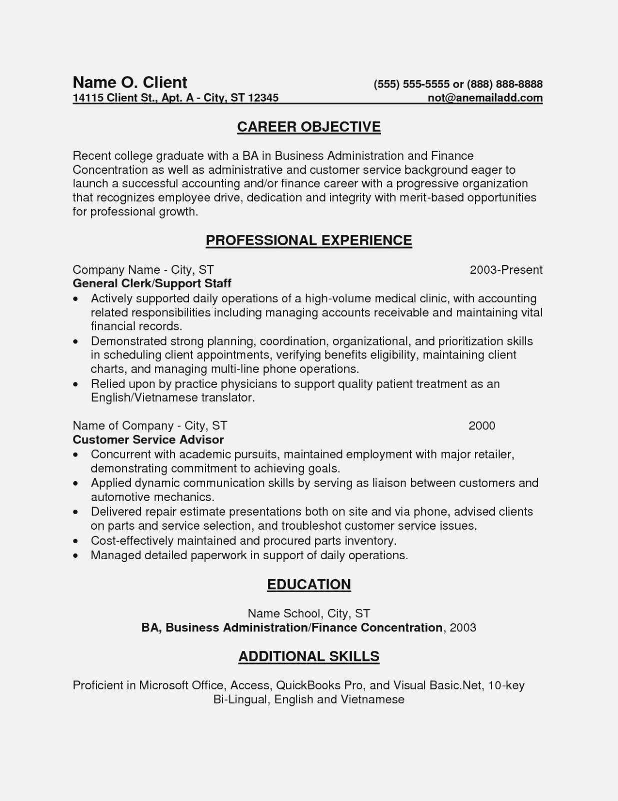 Sample Resume Objectives for Entry Level Fascinating Resume Sample Objectives for Fresh Graduates In 2021 …