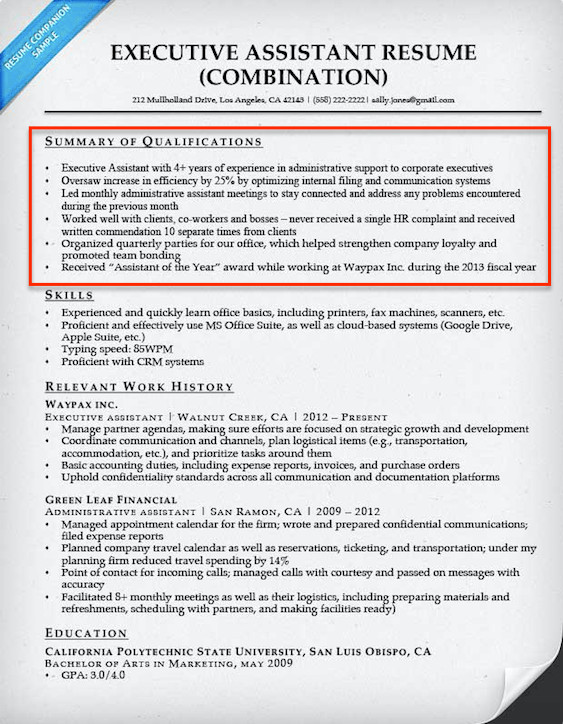 Summary Of Qualifications for Resume Sample How to Write A Summary Of Qualifications