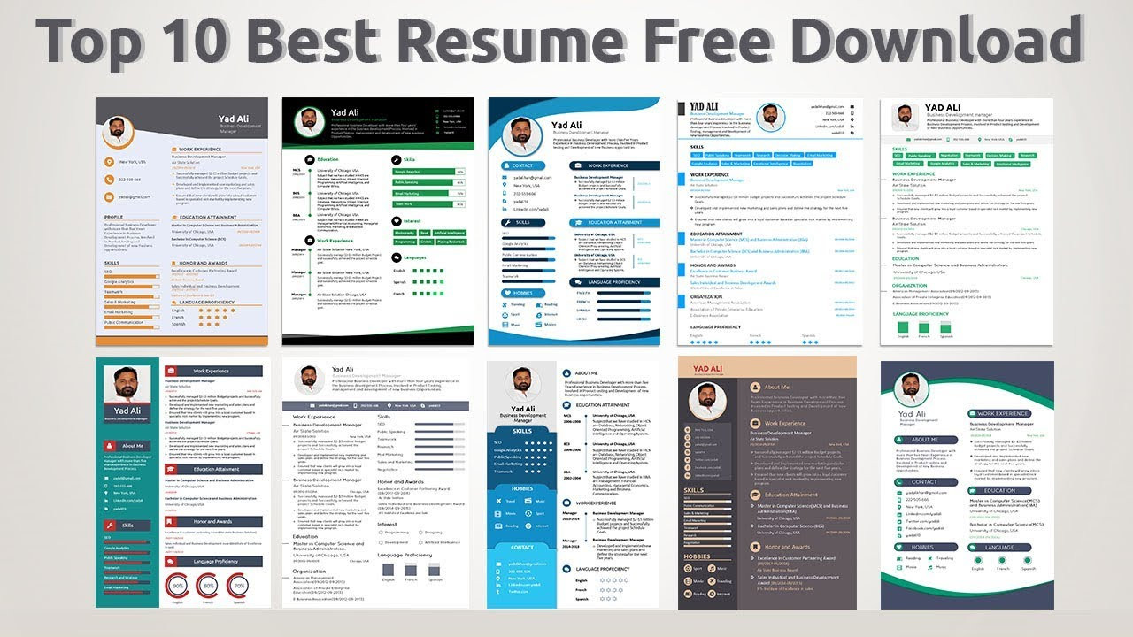 Top 10 Resume Templates Free Download top 10 Best Resume Templates Free Download 2019