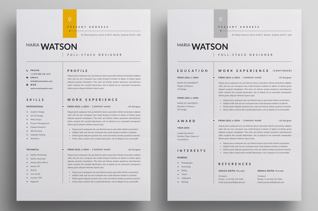 Adobe after Effects Resume Template Free Download 39 Useful Resume Mockups to Create Professional Resume – Colorlib