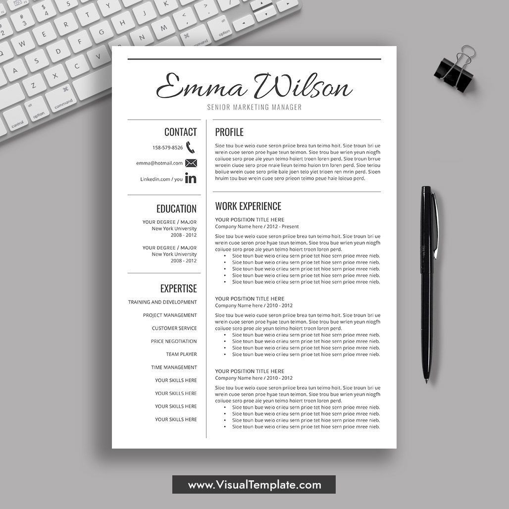 Ats Friendly Resume Template Free 2022 2021-2022 Pre-formatted Resume Template with Resume Icons, Fonts …