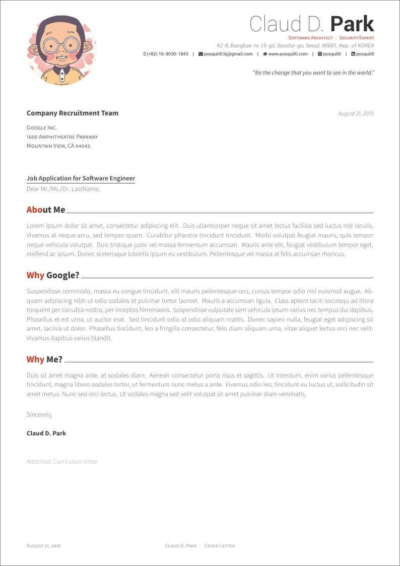 Best Cover Letter Template for Resume 5 Latex Cover Letter Templates for Any Job