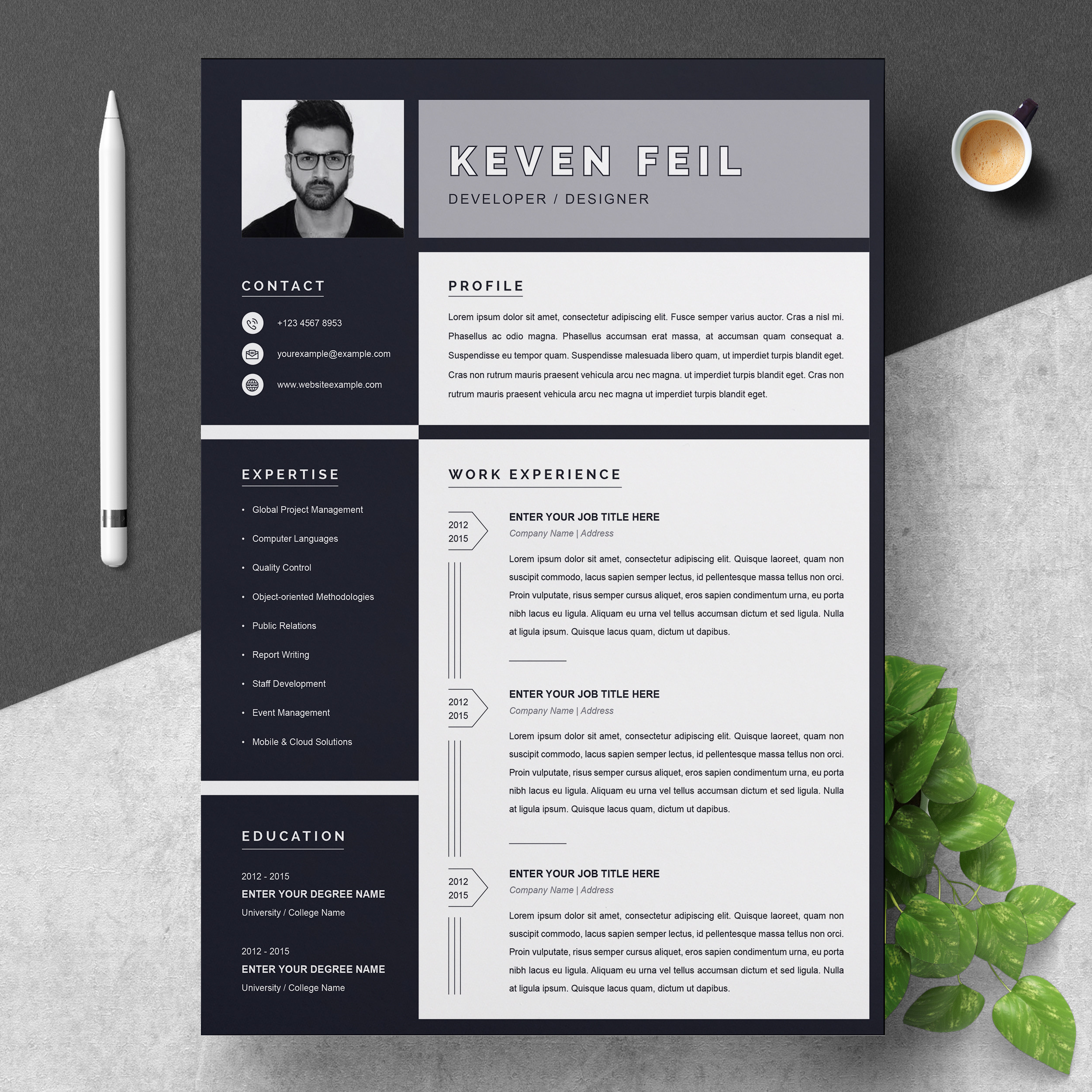 Best Creative Resume Templates Free Download Resume / Cv Template Black & White â Free Resumes, Templates …