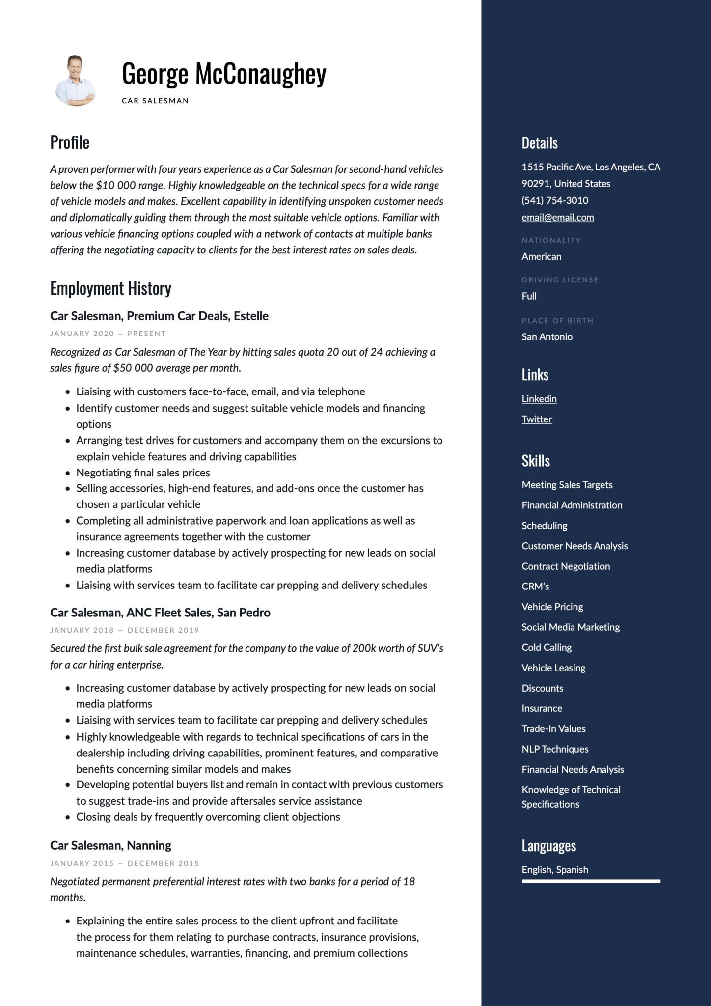 Car Salesman Job Description Resume Sample Car Salesman Resume & Writing Guide 17 Resume Templates 2021 Car Salesman Job Description Resume Sample Car Salesman Resume & Writing Guide 17 Resume Templates 2021