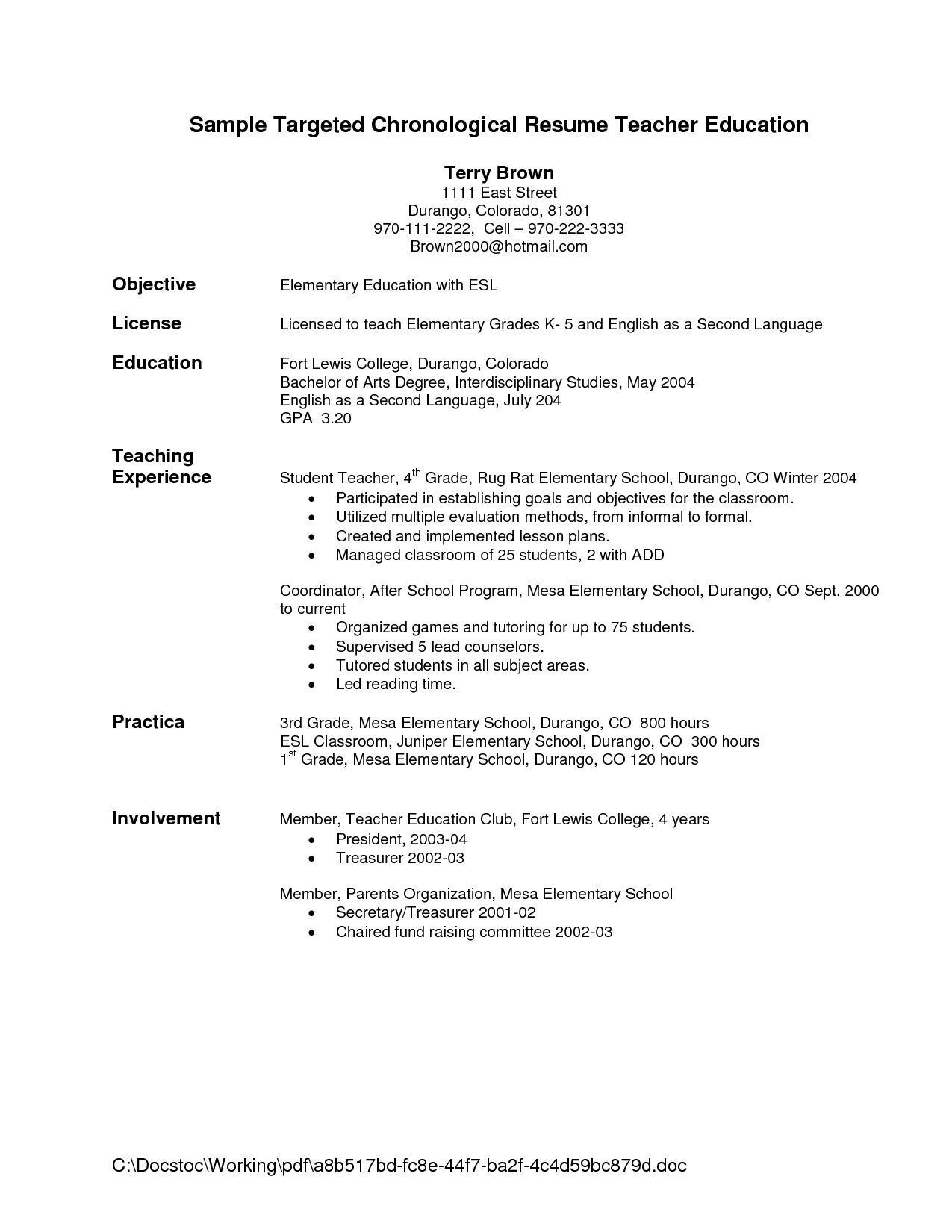 Career Objective for Teaching Resume Sample Physics Teacher Resume Examples October 2021