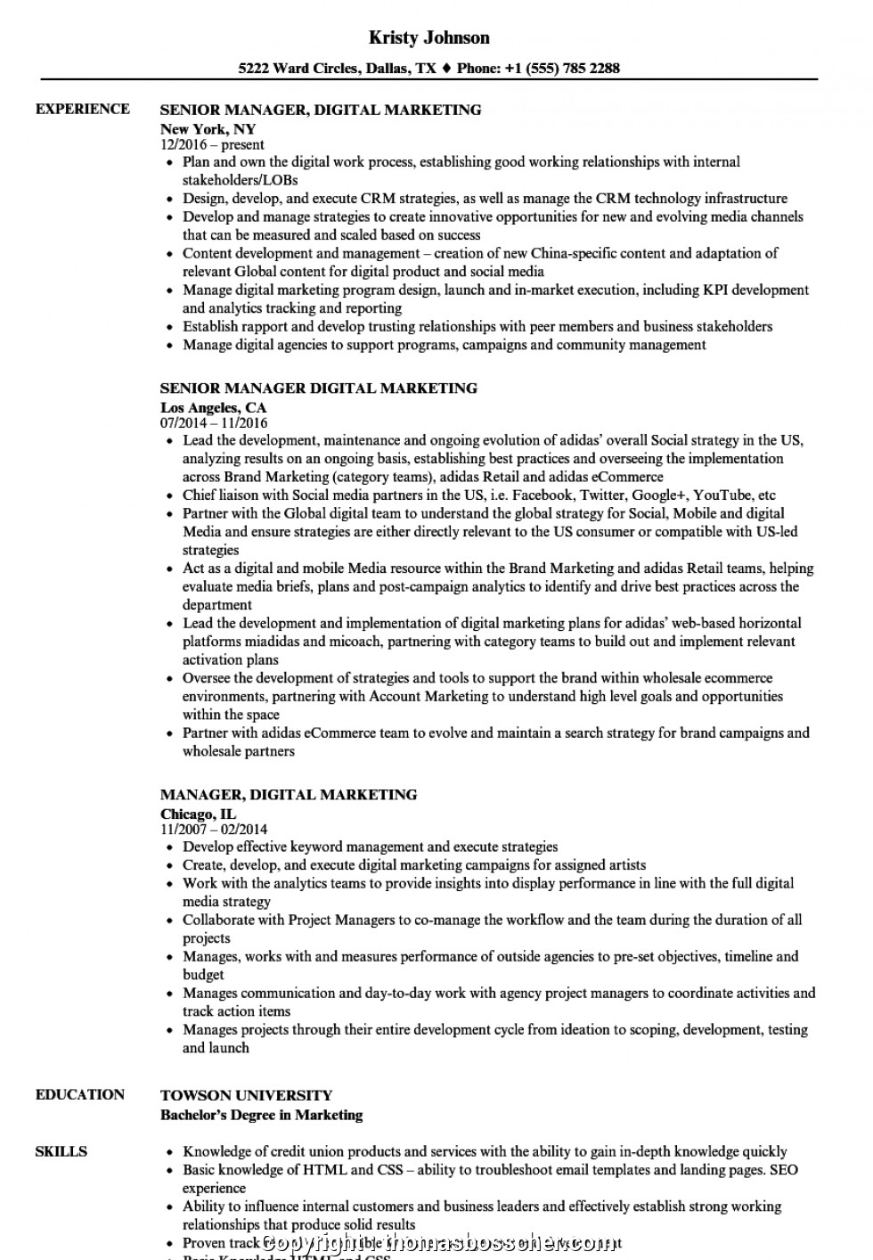 Digital Marketing Fresher Resume Sample Pdf Simply Digital Marketing Resume for Fresher Digital