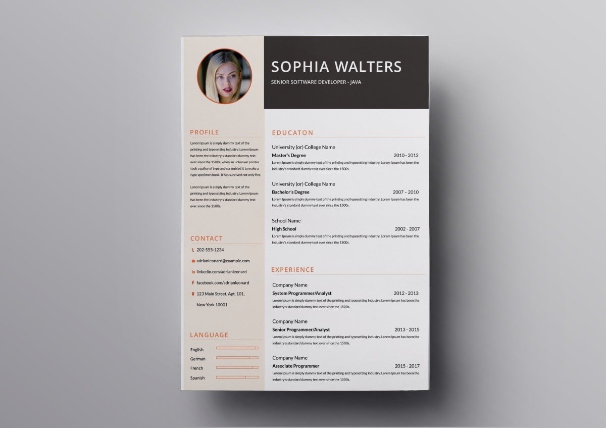 Free Creative Resume Templates for Pages Pages Resume Templates: 10lancarrezekiq Free Resume Templates for Mac