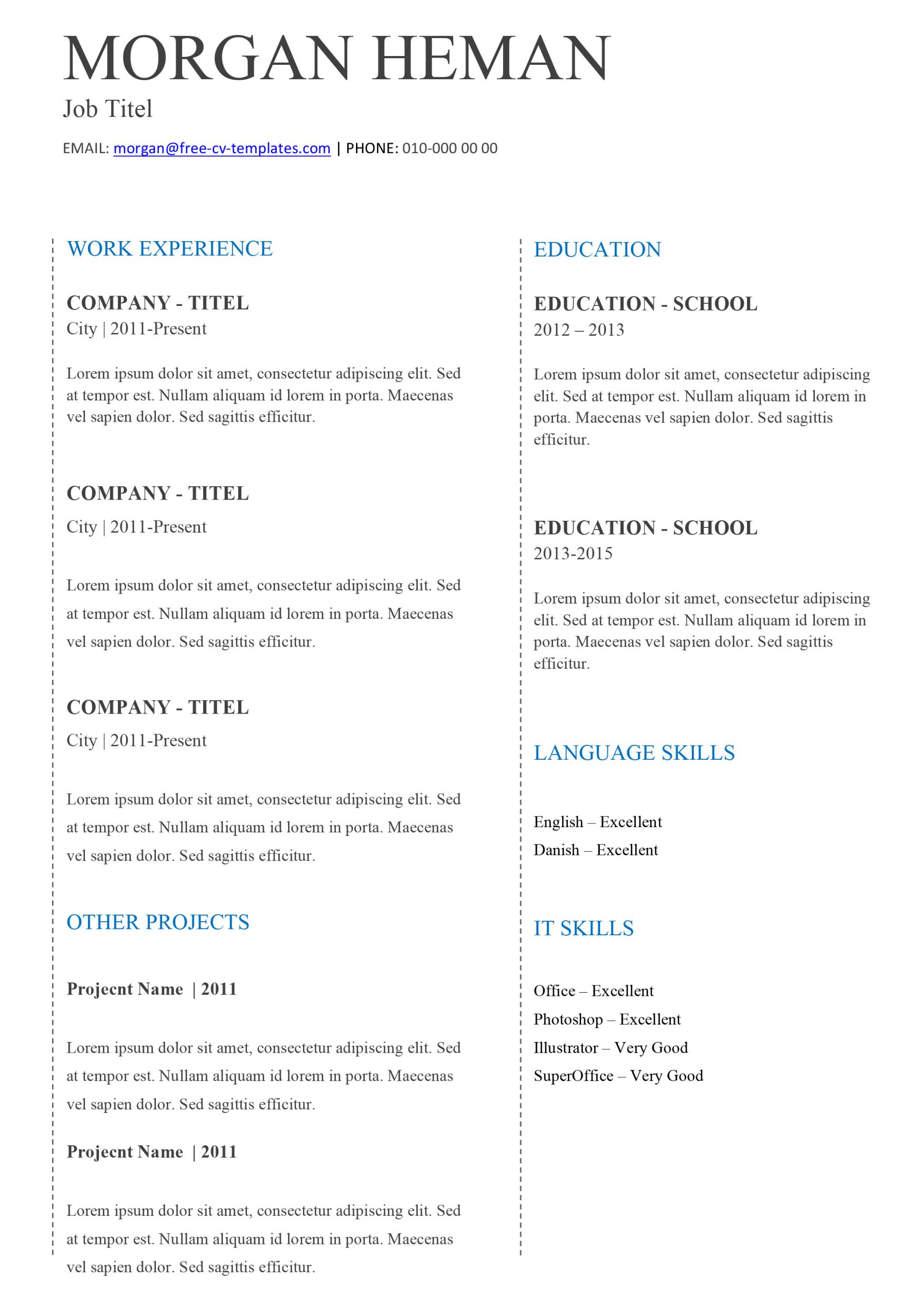 Free Quick and Easy Resume Template Basic Cv Templates for Word Land the Job with Our Free Templates