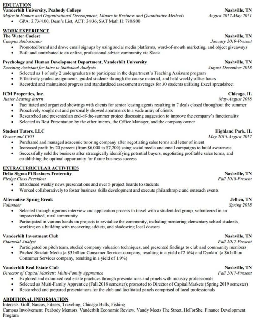 Investment Banking Resume Template with Deal Experience 3 Tricks to Hack Your Investment Banking Resume (with No Experience)