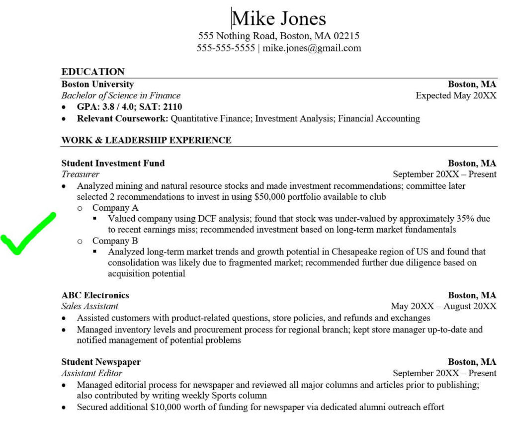 Investment Banking Resume Template with Deal Experience 3 Tricks to Hack Your Investment Banking Resume (with No Experience)