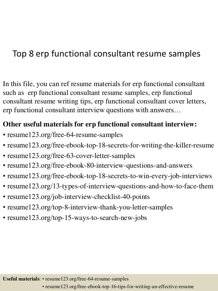 Oracle Apps Functional Consultant Resume Sample top 8 Erp Functional Consultant Resume Samples