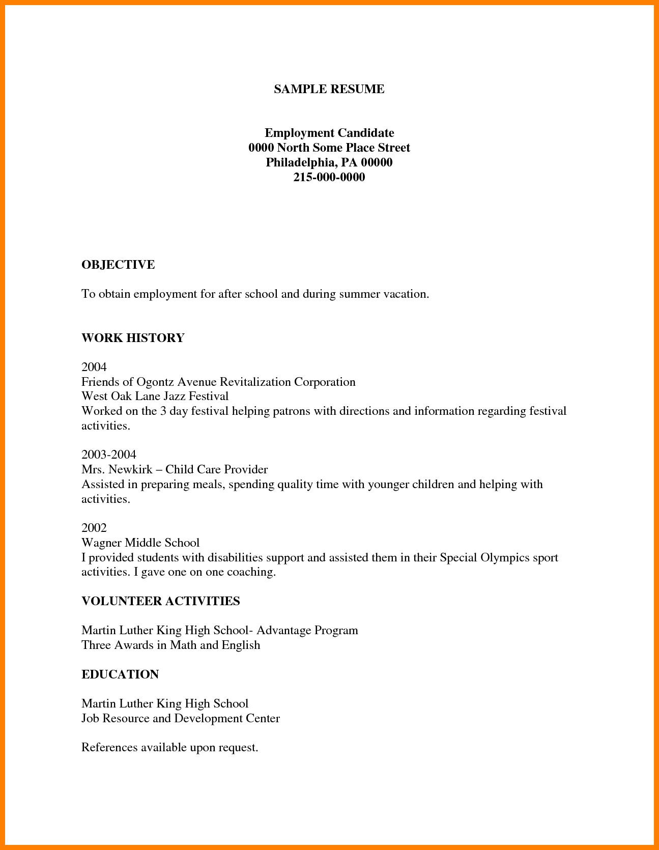 Printable Resume Template for High School Students Resume-examples.me Free Printable Resume, Resume Template Free …