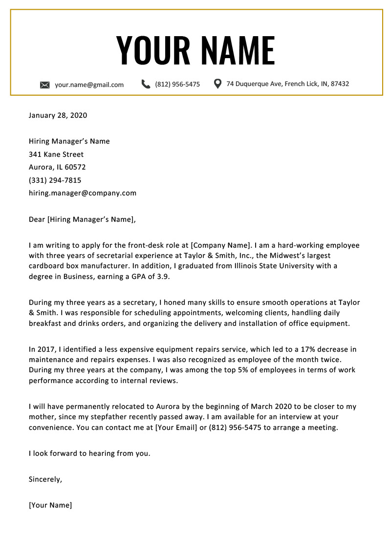 Relocation Cover Letter Samples for Resume Relocation Cover Letter Examples Template & Writing Tips