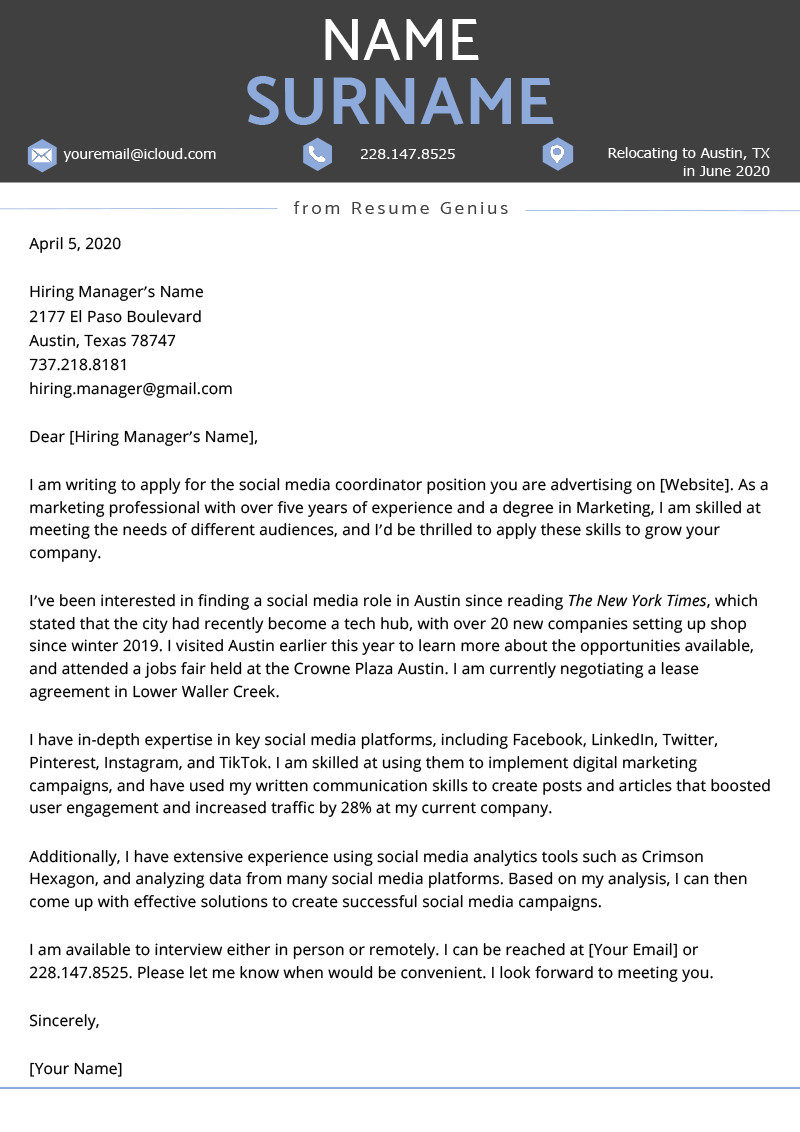 Relocation Cover Letter Samples for Resume Relocation Cover Letter for Resume 200 Cover Letter Samples