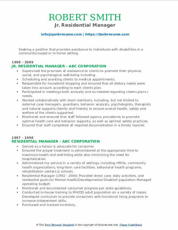 Residential Group Home Manager Sample Resume Residential Manager Resume Samples Residential Group Home Manager Sample Resume Residential Manager Resume Samples