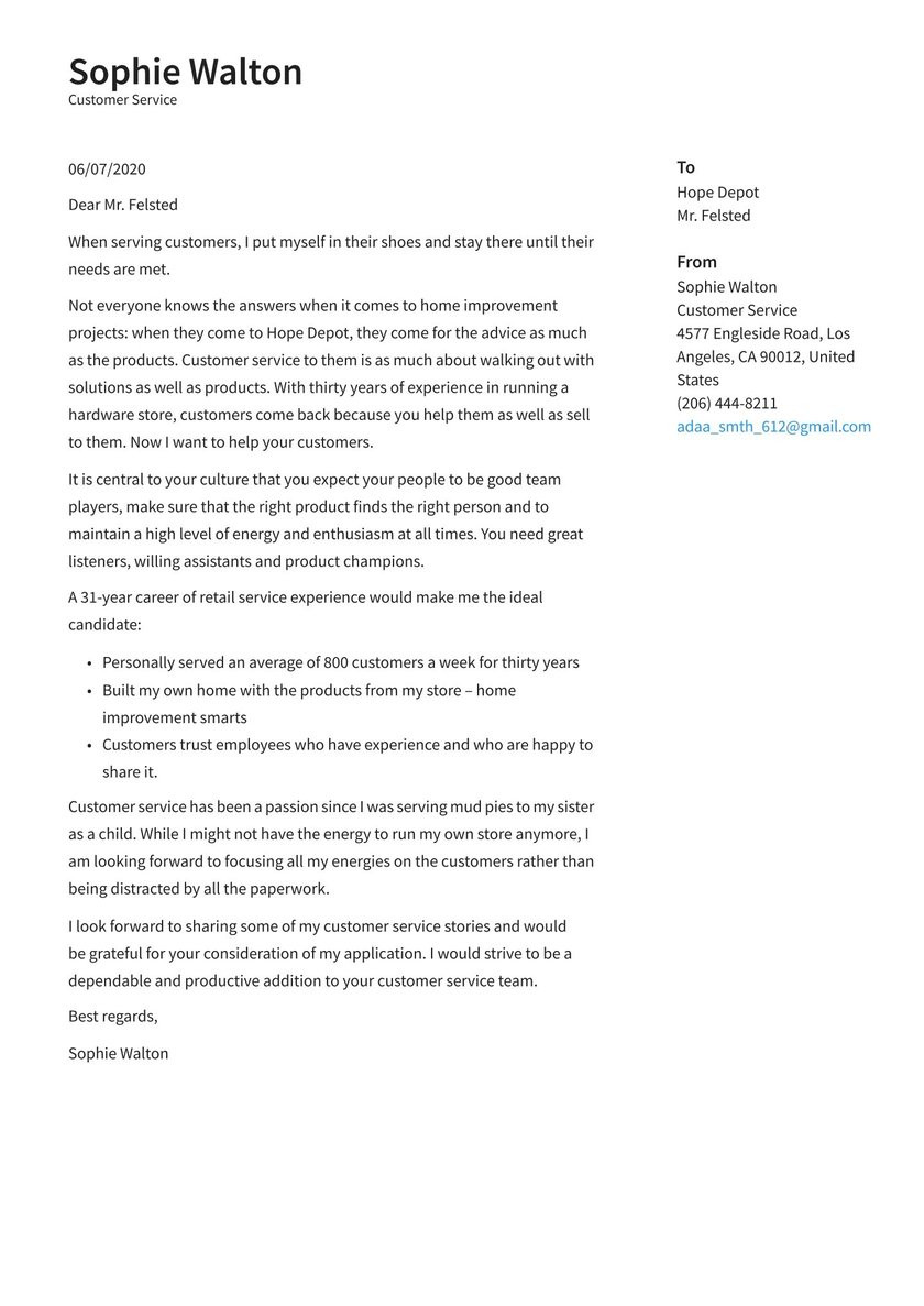 Resume Cover Letter Sample for Customer Service Representative Customer Service Representative Cover Letter Examples & Expert Tips