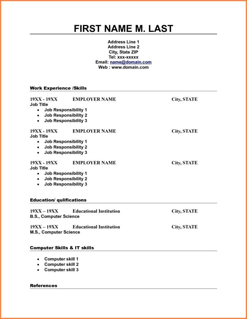 Resume Fill In the Blank Template 023 Blank Resume Template Benefits Of Free Download Google …