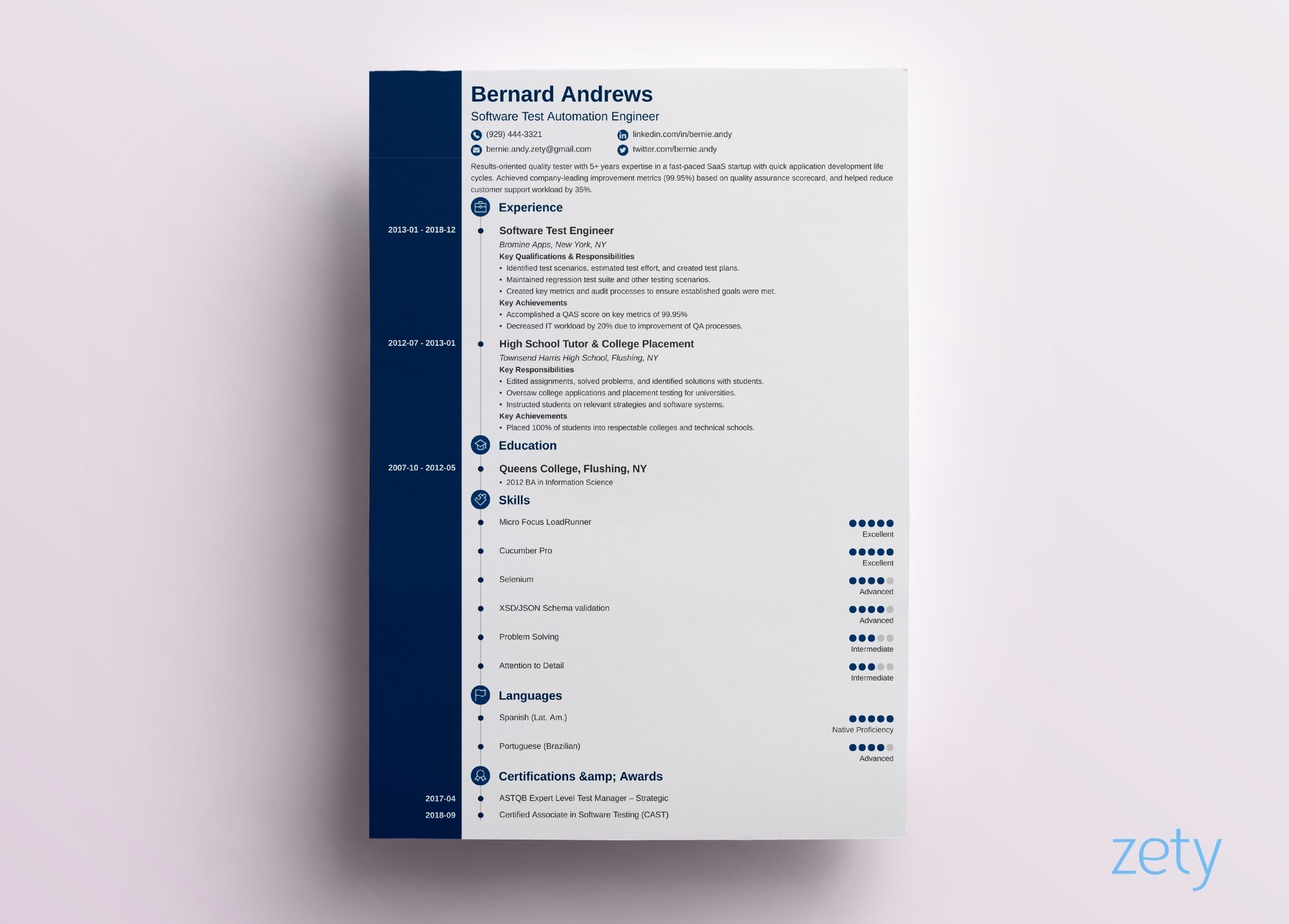 Resume for Only One Job Template 15 One Page Resume Templates [examples Of 1 Page format]