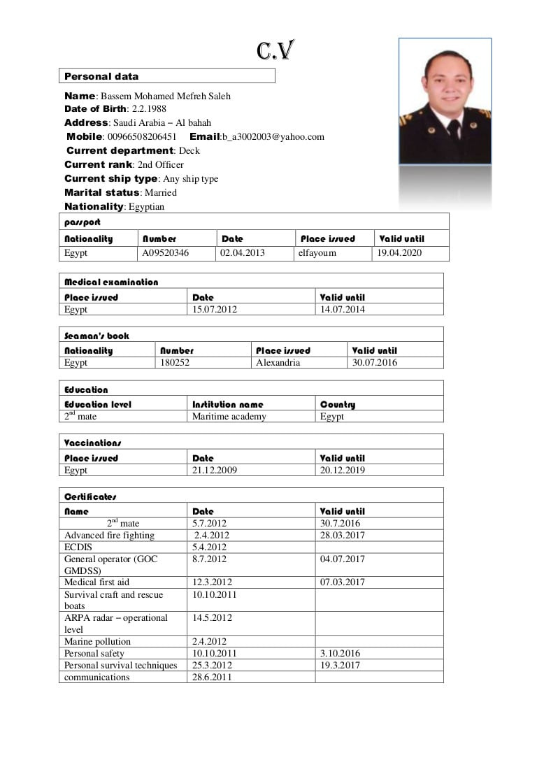Resume Sample for Deck Cadet Apprenticeship Deck Cadet Resume Pdf October 2021
