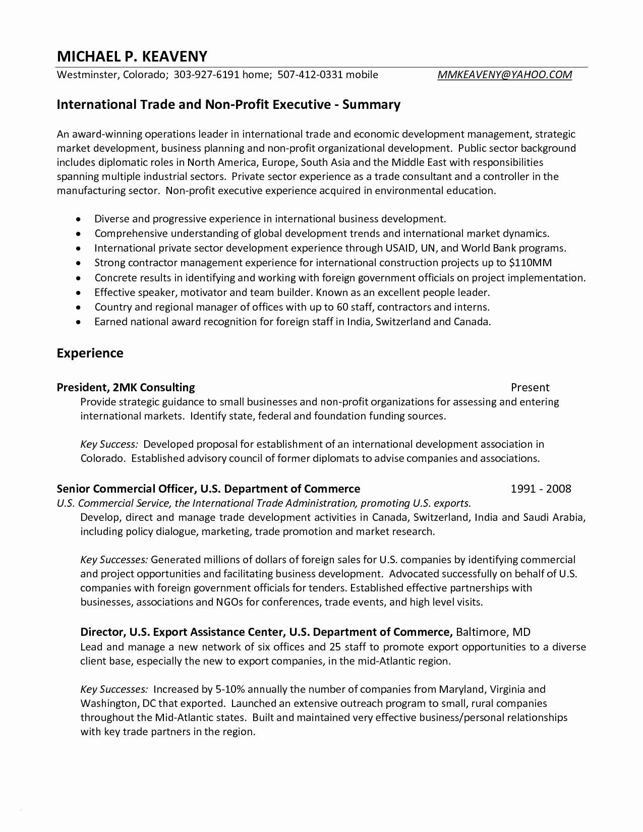Resume Sample for Development Sector Ngo Executive Resume Template Karate, Template