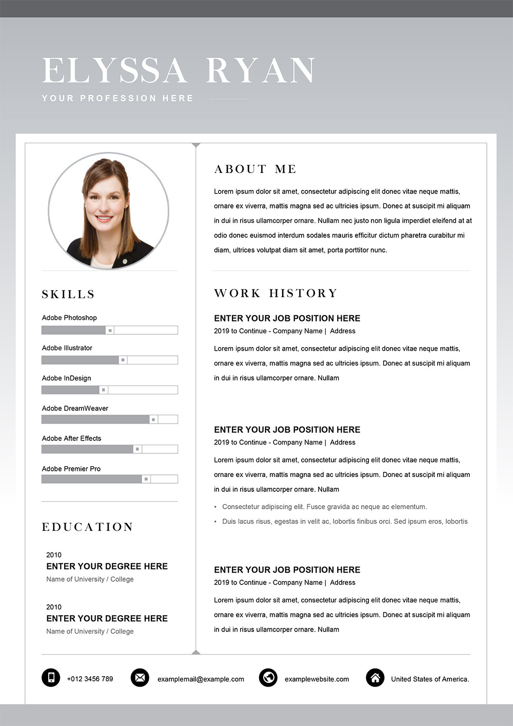 Resume Template for College Applications Free Job Application Resume Template In Word format