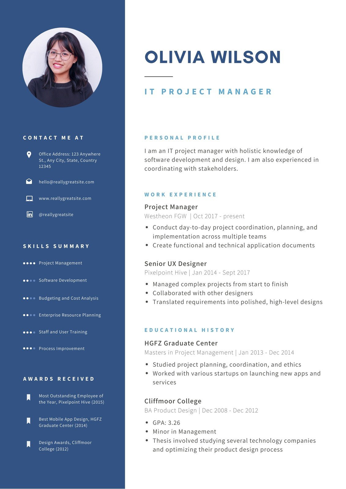Resume Template for Freshers with Photo Free, Printable, Customizable Photo Resume Templates Canva