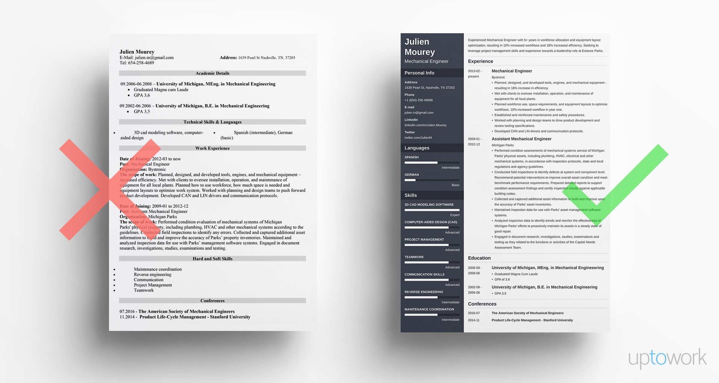 Resume Template for Mechanical Engineer Fresher Mechanical Engineer Resume Examples (template & Guide)