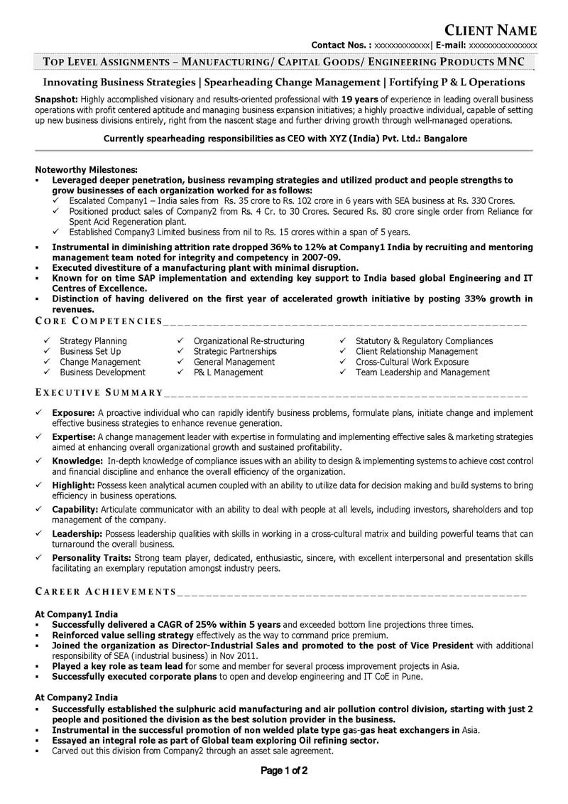 Resume Template for Team Lead Position Free Executive Leadership Resumes Cv Samples, Visual Resumes formats