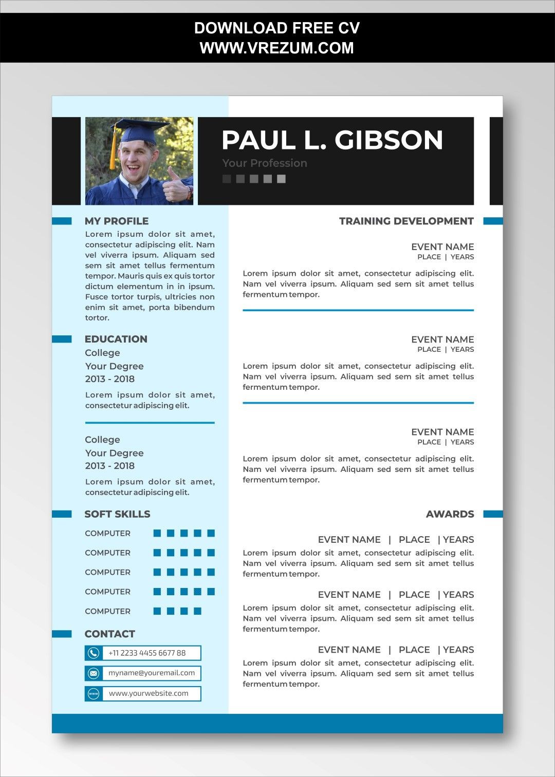 Resume Template Free Download for Fresh Graduate Editable) – Free Cv Templates for Graduate School