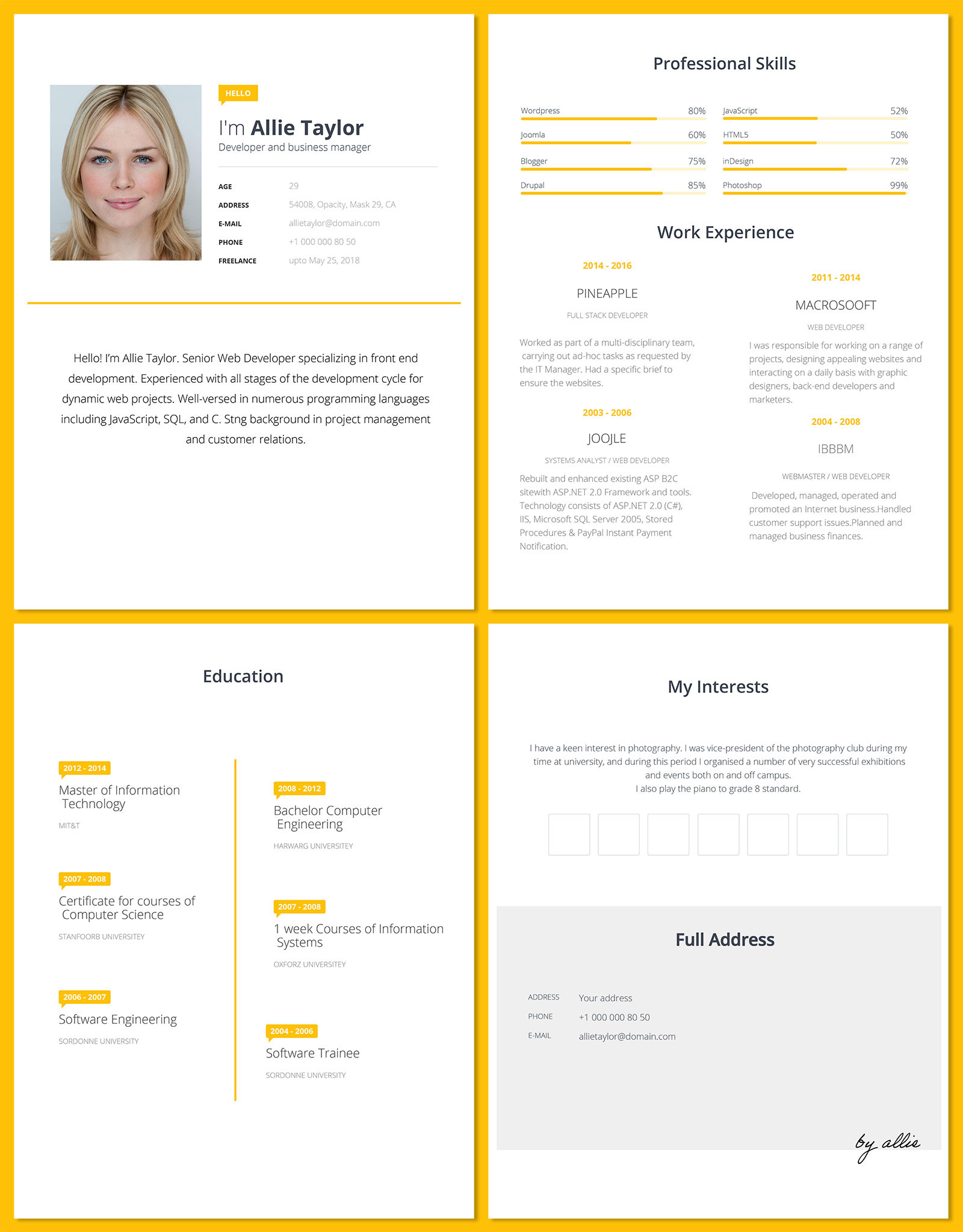 Resume Template Free Download for software Developer Free Word Resume Template for software Developers – Good Resume