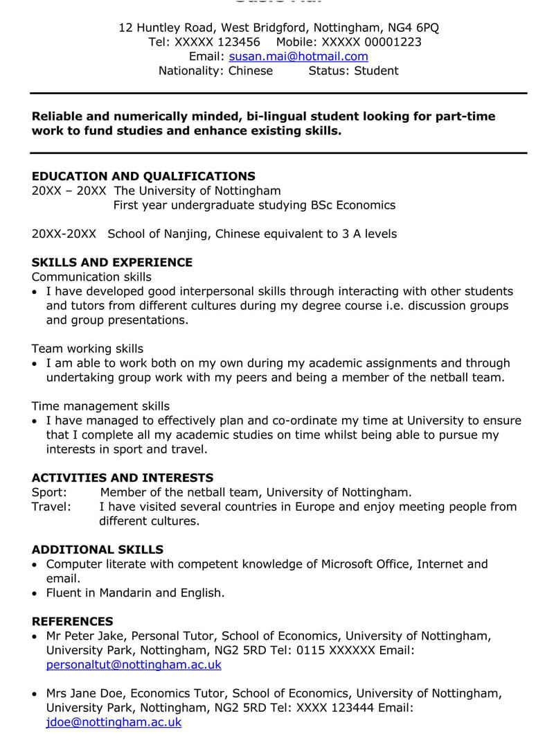 Resume Template Part Time Job Student Cover Letter for Part-time Job (12lancarrezekiq Sample Letters & Examples)