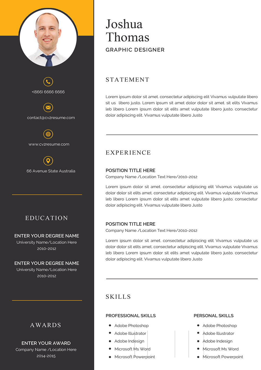 Resume Template Resume Template Resume Template Classic Resume Template In Microsoft Word format to Download