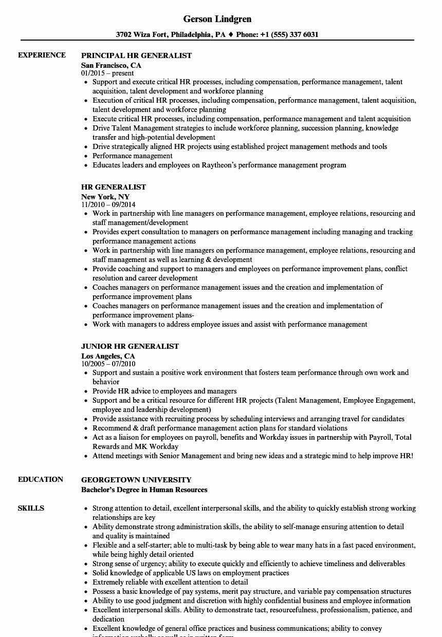 Resume Templates for Human Resources Generalist Human Resource Generalist Resume Lovely Hr Generalist Resume … Resume Templates for Human Resources Generalist Human Resource Generalist Resume Lovely Hr Generalist Resume …