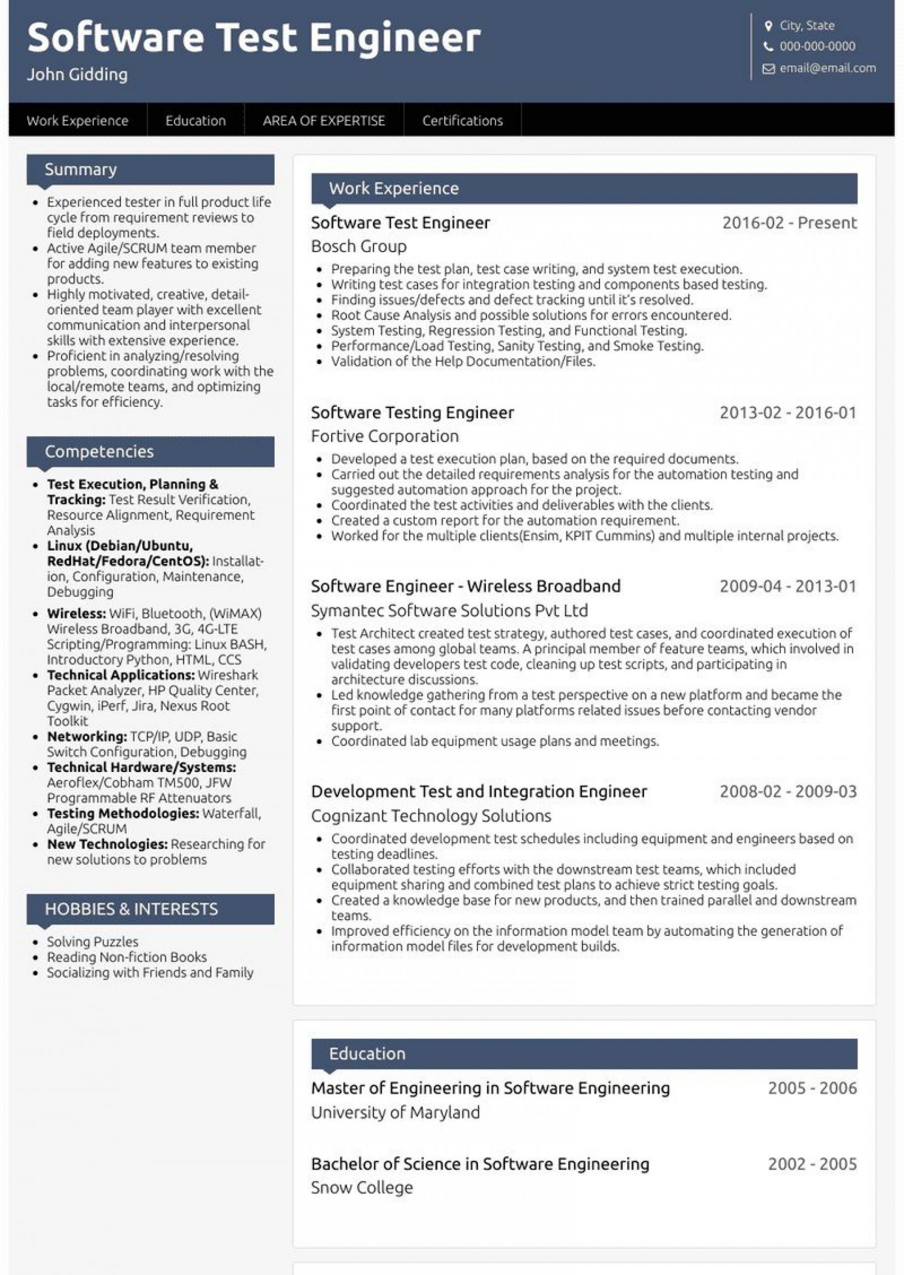 Resume Templates software Engineer Free Download software Engineer Cv Template Free Download / Free 7 Sample …