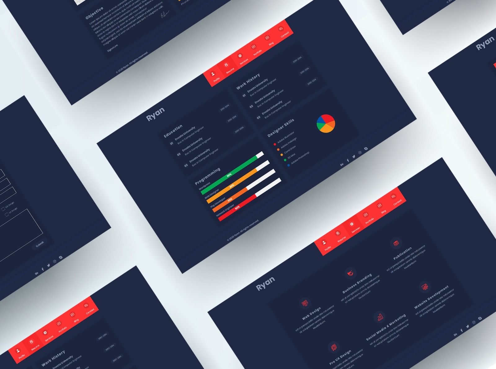 Ryan Cv Resume Vcard Template Free Download Ryan Cv Resume/ Vcard HTML5 Template by Tauhid Hasan On …