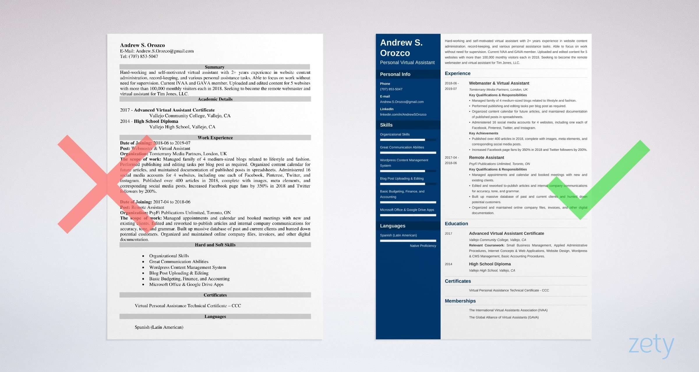 Sample Objectives In Resume for Virtual assistant Virtual assistant Resume Examples & Job Description