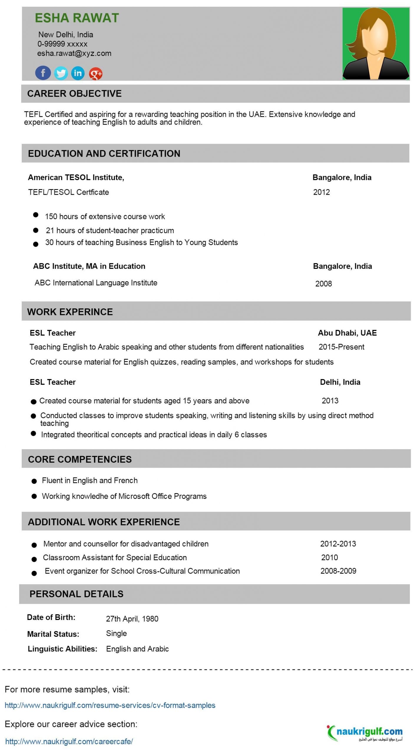Sample Of Resume for Applying Teaching Job Teaching Abroad Requires You to Create A Perfect Cv that Helps You …