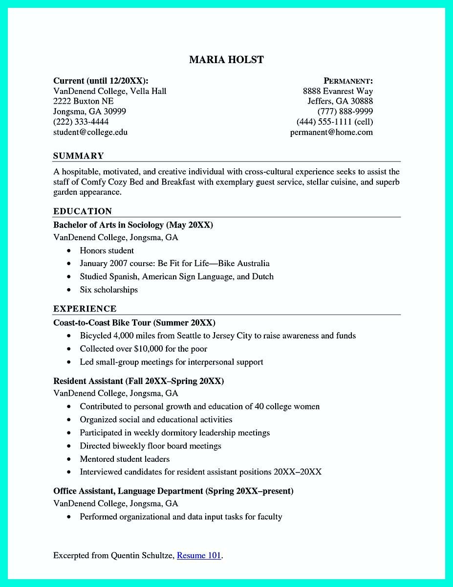 Sample Of Resume for College Students with No Experience Nice Cool Sample Of College Graduate Resume with No Experience …