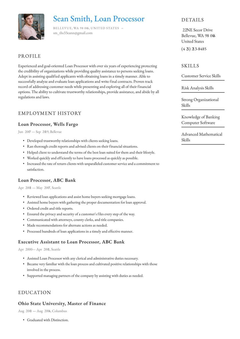 Sample Resume for Auto Loan Officer Loan Processor Resume Examples & Writing Tips 2021 (free Guide) Sample Resume for Auto Loan Officer Loan Processor Resume Examples & Writing Tips 2021 (free Guide)