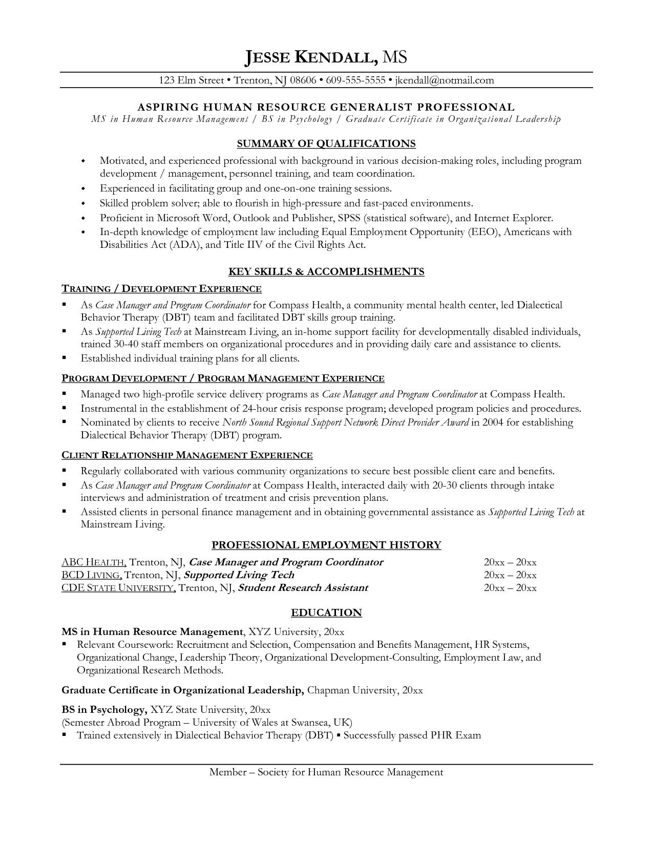 Sample Resume for Career Change to Human Resources Resume-examples.me -&nbspthis Website is for Sale! -&nbspresume …