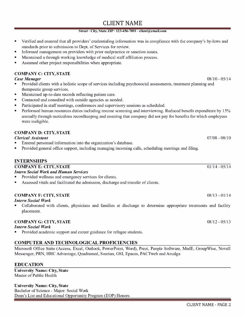 Sample Resume for Human Services Position Human Services Resume