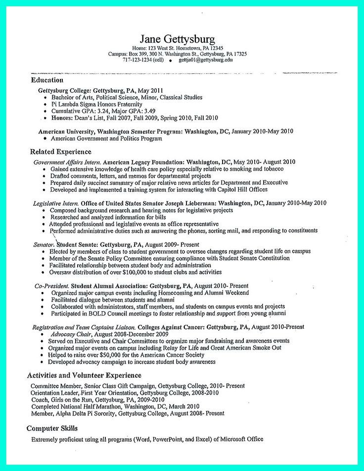 Sample Resume for On Campus Jobs In Usa Awesome Best College Student Resume Example to Get Job