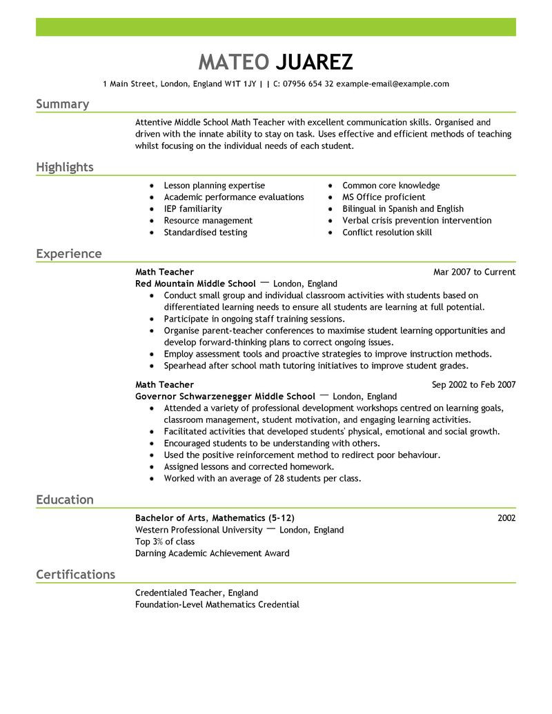 Sample Resume for Online Teaching Position Effective Resume Samples for Experienced – Good Resume Examples