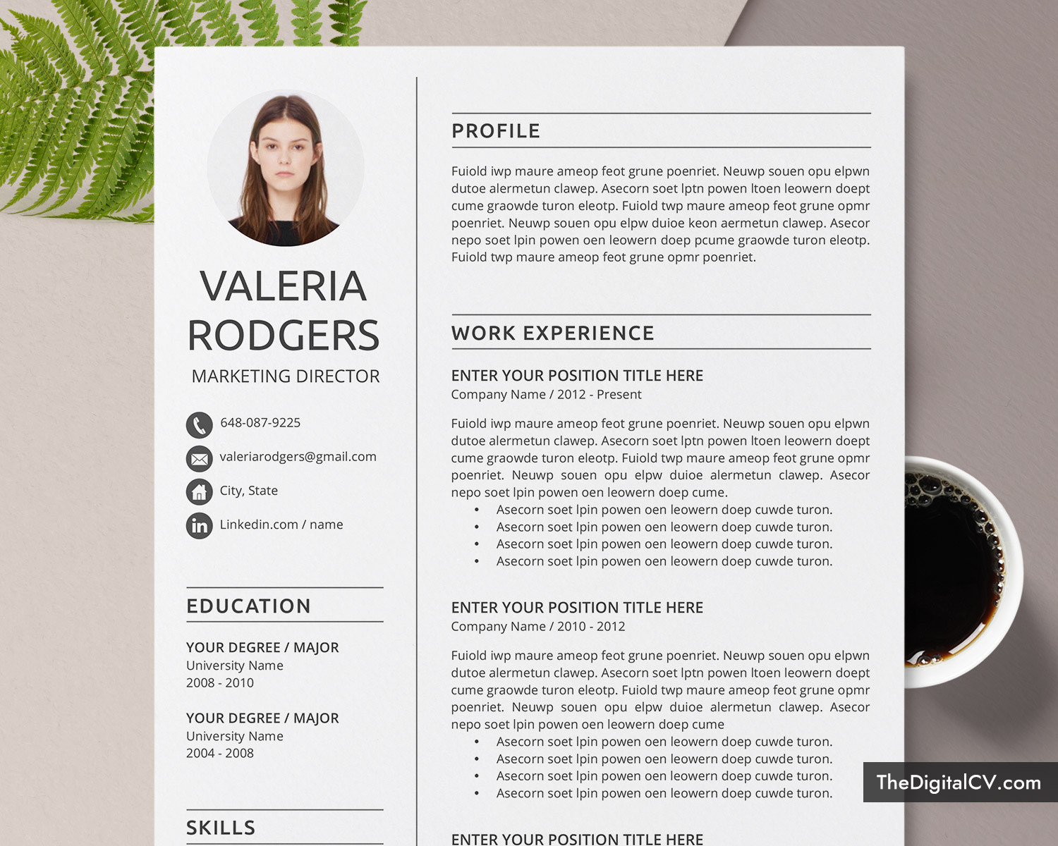 Simple Creative Resume Template Free Download Simple Cv Template for Microsoft Word, Professional Curriculum Vitae, 1 Page, 2 Page, 3 Page Resume Template, Job Winning Resume, Modern and Creative …