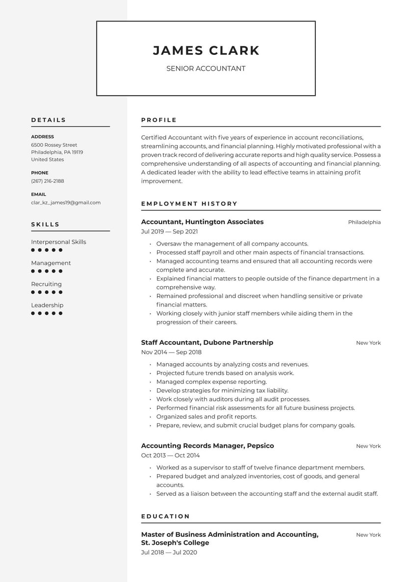 1 Year Experience Resume Sample for Accountant Accountant Resume Examples & Writing Tips 2022 (free Guide)