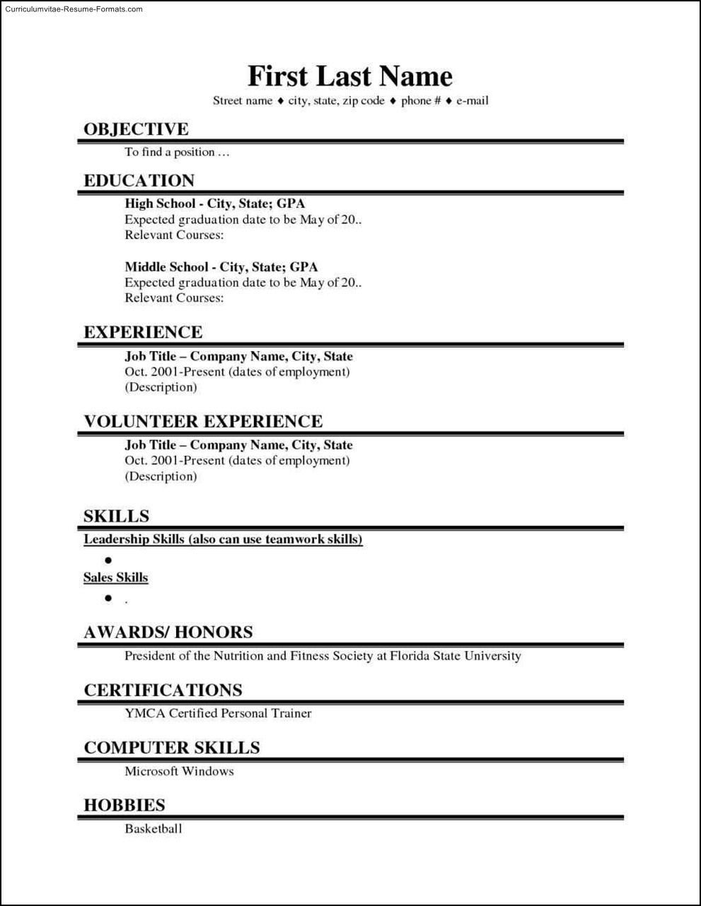 Basic Resume Template for College Students the Marvellous College Student Resume Template Microsoft Word Free …